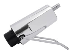 Hydraulpump - Frisörstol/Stylingstol - M8-Gänga 4-Bults - Max 200 kg - Höjd 37 cm - Rostfritt Stål - Silver