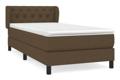 Maison Exclusive - Sängbotten med ribbor och mörkbrun madrass 80x200 cm