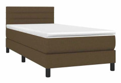 Maison Exclusive - Sängbotten med ribbor och mörkbrun madrass 80x200 cm