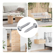 vidaXL Självgängande spik 2 st Zinkbelagd 4 x 25 mm Stål