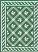 MORONI GUMMI BORDSUNDERLAG 45X34 CM BYZANTINSK DEKORATION GRÖN HUSKÖR