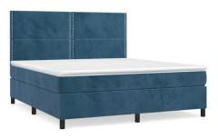 Maison Exclusive - Sängbotten med laminat och mörkblå madrass 180x200cm Sammet