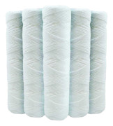 Paket med 5 sårpatroner, 20-mikrons sedimentresistent vattenfilter, kompatibelt med 10-tums filter