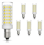 6-pack E14 LED-lampa 9W Halogen Ekvivalent 75W, Kallvitt 6000K Ej Dimbar 360 Graders Ljusvinkel för Spiskåpa Kök Sänglampa