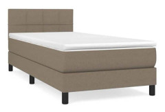 Maison Exclusive - Sängbotten med ribbor och matta Taupe 100x200 cm Tyg