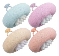 Rengöringsborste - 4-pack Ny förbättrad 2-i-1 Solrosbadboll - Ultramjuk badsvamp Rengöringsborste - Badboll med sugkopp och ring ...