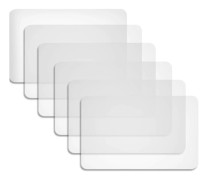 6 st Genomskinliga Plastunderlägg för Matbord Värmebeständiga Underlägg 40 x 30 cm Tvättbara och Avtorkningsbara Bordskydd för Kök, Matrum-FM-