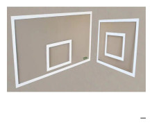 Mini-basketpanel - SOFTEE UTRUSTNING - Standardstorlek 1200x900mm - Metacrylat - Vit