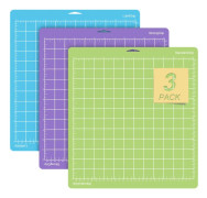 Skärmatta - Självhäftande matta - 3‑pack - 30,5×30,5 cm - Lätt/Standard/Stark vidhäftning - För skärmaskin/plotter - Vit