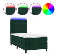 Lattsäng med madrass - Exklusivt Hem - Mörkgrön - 90x190 cm - Färgglad LED
