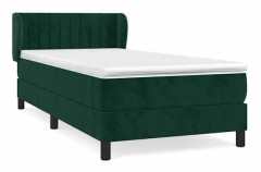 Maison Exclusive - Sängbotten med ribbor och mörkgrön madrass 90x200 cm