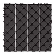 Terrassplattor - DUOKU - ALSL300-300-36 - Vattentålig - 300x300 mm - Paket med 36 stycken Mörkbrun