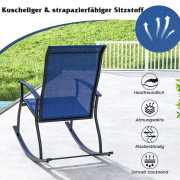 Gungstolsset, Ergonomisk & Andningsbar, Marinblå & Svart