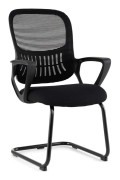 Konferensstolar Set om 2 – Ergonomiska, Andningsbara Mesh, Svarta