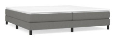 Maison Exclusive - Sängbotten med lameller och mörkgrå madrass 200x200cm Tyg