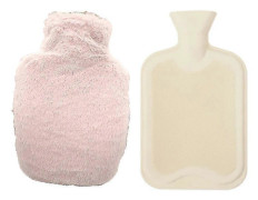 Varmvattenflaska Gummi (2 Liter) Varmvattenpåse För Kramper, Smärtlindring, Avtagbar Sängvärmare