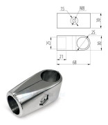 Pol - Rail koppling - stödadapter - Snickartub för 25mm A
