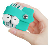 Silikon Earbud Organizer, Hörlursladdvinda, Hörlursladd Organizer, Kabelvinda (Grön, 1-pack)