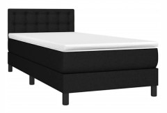 Maison Exclusive - Sängbotten med sängmadrass Svart 90x200 cm Tyg