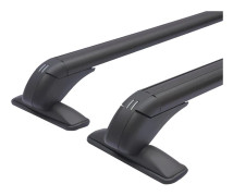 Takräcke lastbågar - Universell biltakbärare - 100 cm - Aluminium - Utan borrning - Med lås - 75 kg - Svart