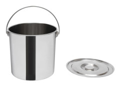 20 l Rostfri Stålhink - Livsmedelsgodkänd Behållare - Med Lock - För Vatten/Olja - Camping & Lantbruk - Städning