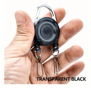 En dubbelspole för flugfiske gör att två fiskeverktyg är lättillgängliga med en linsträckare, utan Batt [DB] Transparent Black 1pc