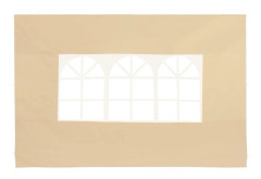 Sidopaneler till paviljong, beige, 3x2m, dragkedja