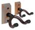 Gitarrhängare 2-pack, Gitarrväggfäste i hårdträ, Roterbar gitarrvägghängare Wit