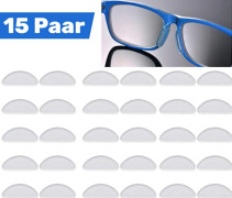 15 Par Transparenta D-Formade Silikonnäskuddar för Glasögon 19 x 8 x 1mm Halkfria Näskuddar Bekväma och Mjuka Nässtöd Näskuddar för Glasögon