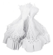 100-pack pappersetiketter / prislappar med snöre White 3.5 x 2.2 cm White 3.5 x 2.2 cm