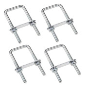 Pieces U-Bolts m6 U-Bolt 80 x 50 mm, Stainless Steel U-Bolt with Nut Plates Washer, Pipe Fixing Clamps, For Pipe Diameters Under 50 mm