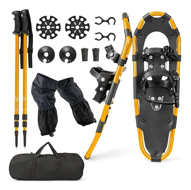 Snöskor med dubbel spärrbindning, 63 cm guld