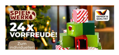 Adventskalender i trä, 25 fack, återanvändbar