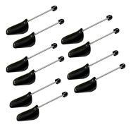 ING Skoträd, 5-pack plastskoträd, fjäderbelastade, justerbar längd, lämpliga för storlekar 39-47 (svart)