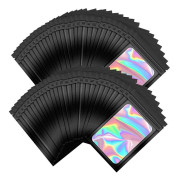 100-pack Presentpåsar 16*9cm Festpåsar Godispåsar Återförslutningsbara Påsar Holografiska Foliepåsar Smyckesförvaringspåsar Förvaringspåsar Återförslutningsbara Med Transparent