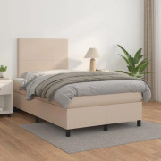 Maison Exclusive - Sängbotten med latte och madrass Cappuccino 120x200 cm