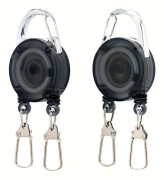 En dubbelspole för flugfiske gör att två fiskeverktyg är lättillgängliga med en linsträckare, utan Batt [DB] Transparent Black 2pcs