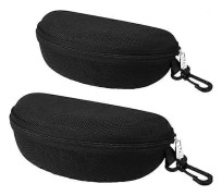 Glasögonfodral, (2-pack) Hårt Skal Glasögonfodral för Kvinnor och Män, Portabel Skyddsbox med Dragkedja och Krok