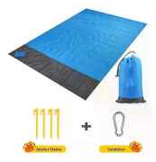 2x2,1 m Portabel Picknick Strandmatta Fickfilt Vattentät Strandfilt Hopfällbar Lätt Campingmatta Utomhus Sandstrandmatta Yellow 140*200CM