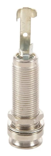 Cylinder Clip Ändstift Mono Panel Utgång Jack Uttag För Elgitarr Bas 6.35mm