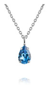 Caroline Svedbom - Amelia Necklace Rhodium Recreated Iceblue