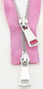 1 st DIY Syjacka Metall Dragkedja Öppen Ände Dubbel Slider Lång Dragkedja Klädtillbehör pink 70cm