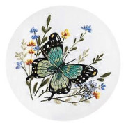 Broderikit med fjärilsblomstermönster Nålbroderi Startkit Broderisats Korsstygnskit butterfly love 1 Material package wit