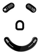 Glas Musfötter Spelmus Skates För DeathAdder Förbättrad Precision Black