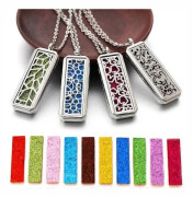 2019 Aromaterapi Hängsmycke Halsband Eterisk Olja Diffuser Medaljong Fyrkantig