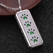 2019 Aromaterapi Hängsmycke Halsband Eterisk Olja Diffuser Medaljong Fyrkantig