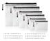 Zip Mesh Bags, 12 Pcs Mesh Zipper Pouch Document Wallet Clear Pvc Zipper File Acsergery Gift