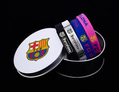 Fotbollsklubbs logotyp armband [rund ask] 4 armband [Barcelona] 足球俱乐部队徽手环