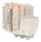Äggkartonger i bulk 25 st Beige Färg Vikbart Lock Design 6 Fack Stapelbar Förvaring för Kylskåp Beige 15.50X11.00X7.50CM