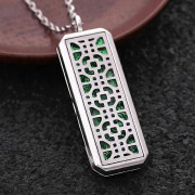 2019 Aromaterapi Hängsmycke Halsband Eterisk Olja Diffuser Medaljong Fyrkantig